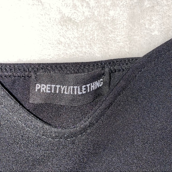 BLACK SWEETHEART BANDEAU CROP TOP - Picture 8 of 9